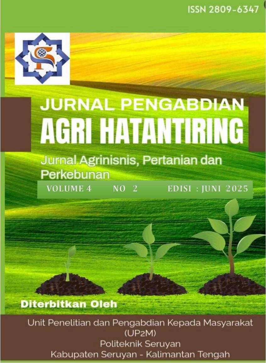 					View Vol. 4 No. 2 (2025): Jurnal PKM Agri Hatantiring Volume 4 Nomor 2  Edisi Juni  2025
				